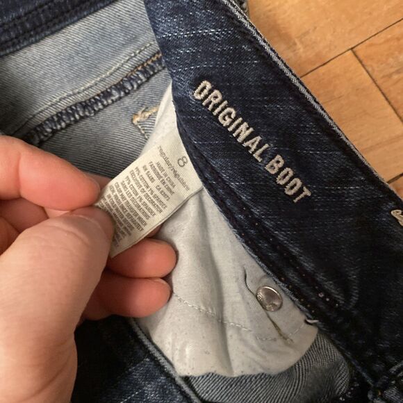 American Eagle Jeans Women’s Size 8 Original Boot Stretch Modified Bottom Slit - Picture 7 of 15